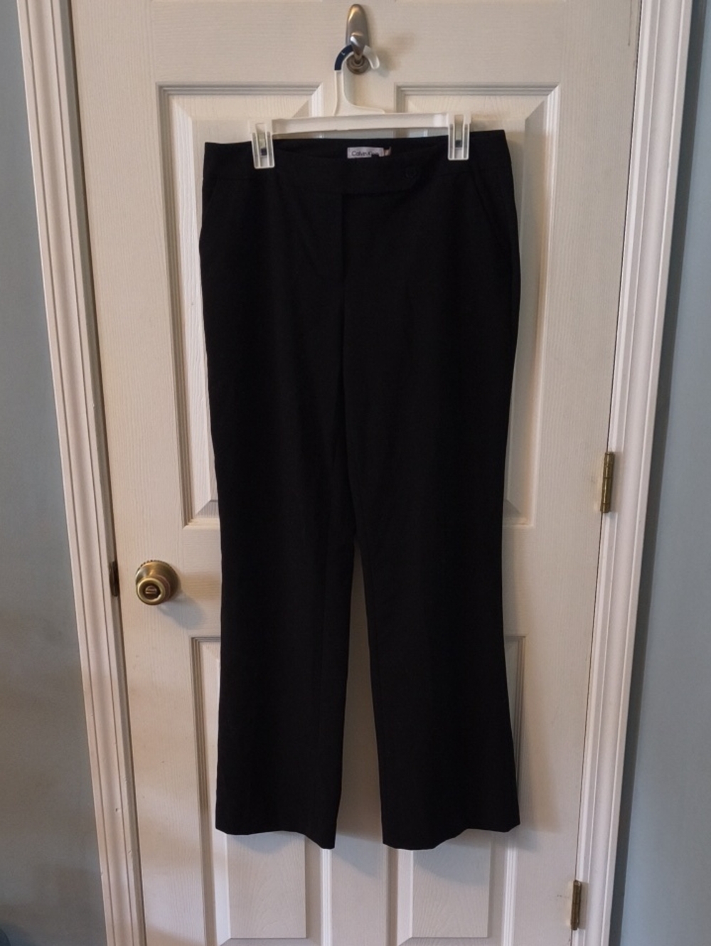 Calvin Klein Black Boot-Cut Dress Pants